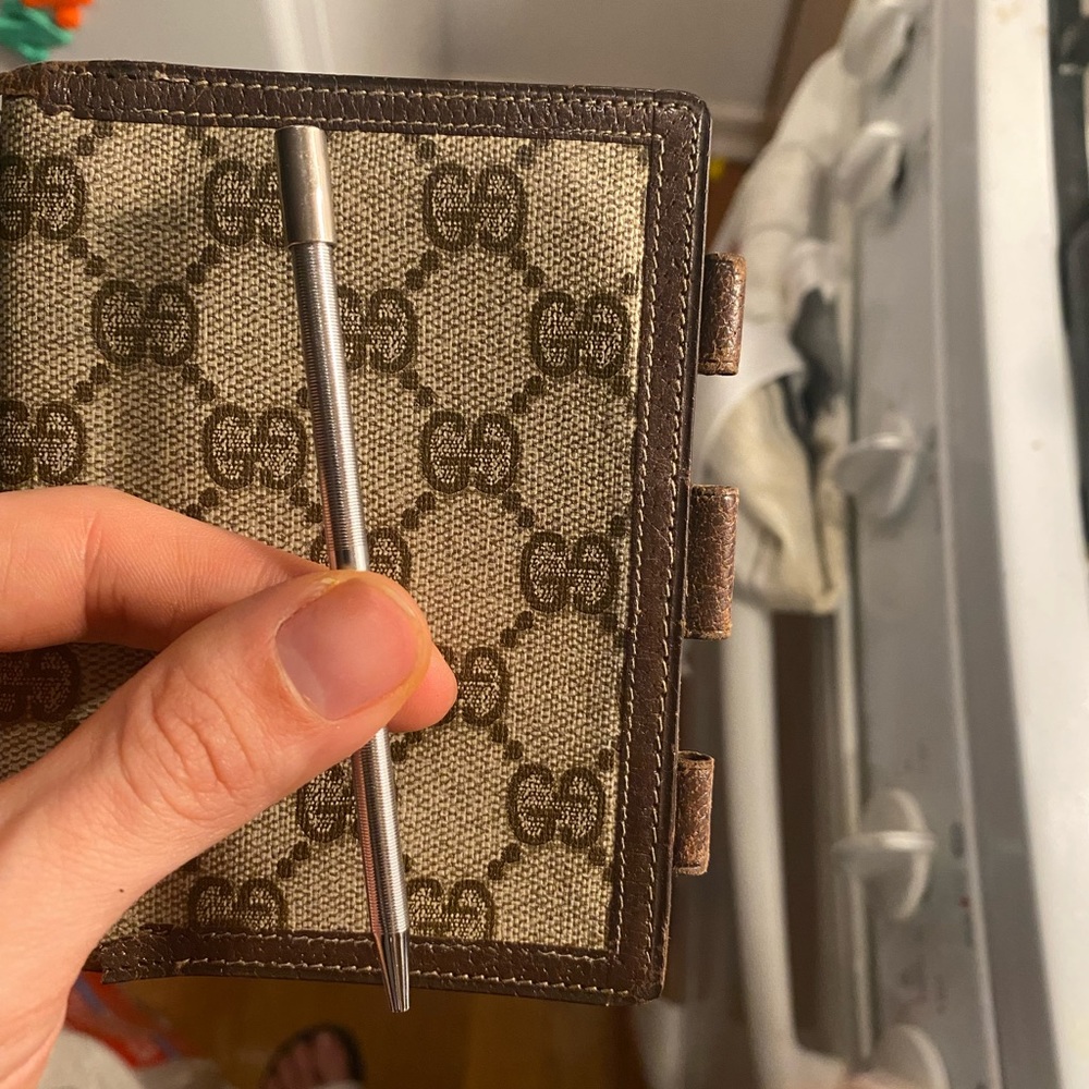 Vintage Gucci journal pad with pen